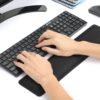 Tappetino Poggiapolsi Ergonomico in Gel per Tastiera Nero - immagine 7