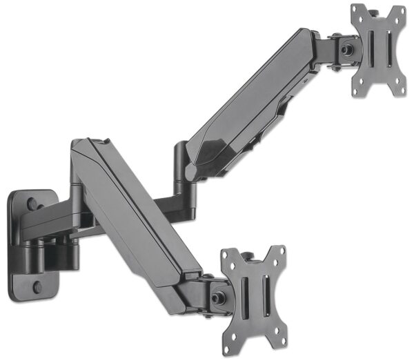 Staffa a Muro con Molla a Gas per due Monitor 17-32'' - immagine 7