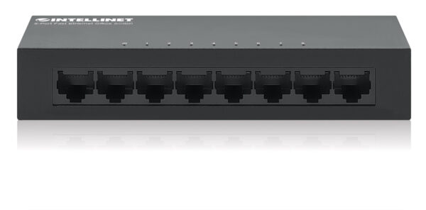 Switch Hub Ethernet 10/100Mbps 8 Porte Desktop in Metallo - immagine 7