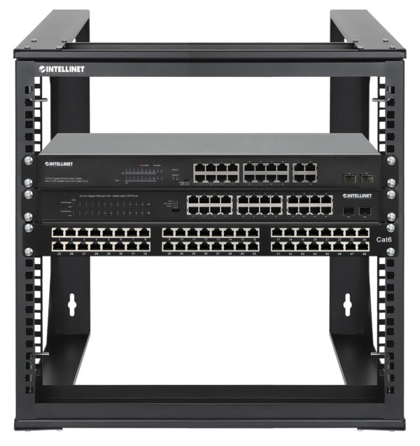 Armadio a Muro 19'' Open Frame 2 Montanti Flat Pack 9U - immagine 7