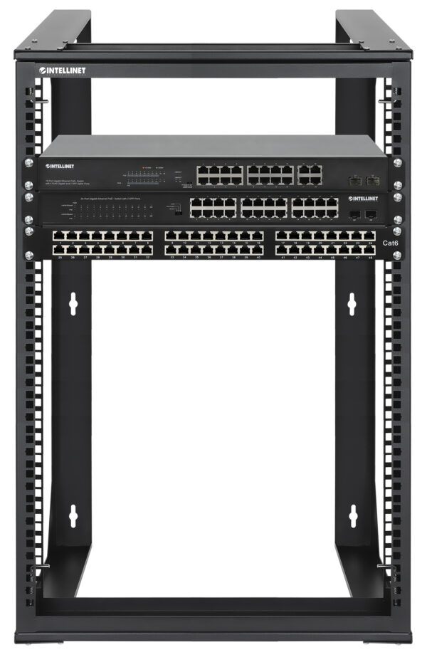 Armadio a Muro 19'' Open Frame 2 Montanti Flat Pack 15U - immagine 7