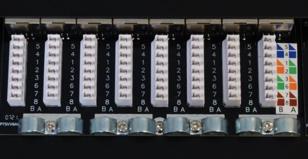 Pannello Patch 24 Posti 19'' 0.5U Cat6a Schermato Nero - immagine 7