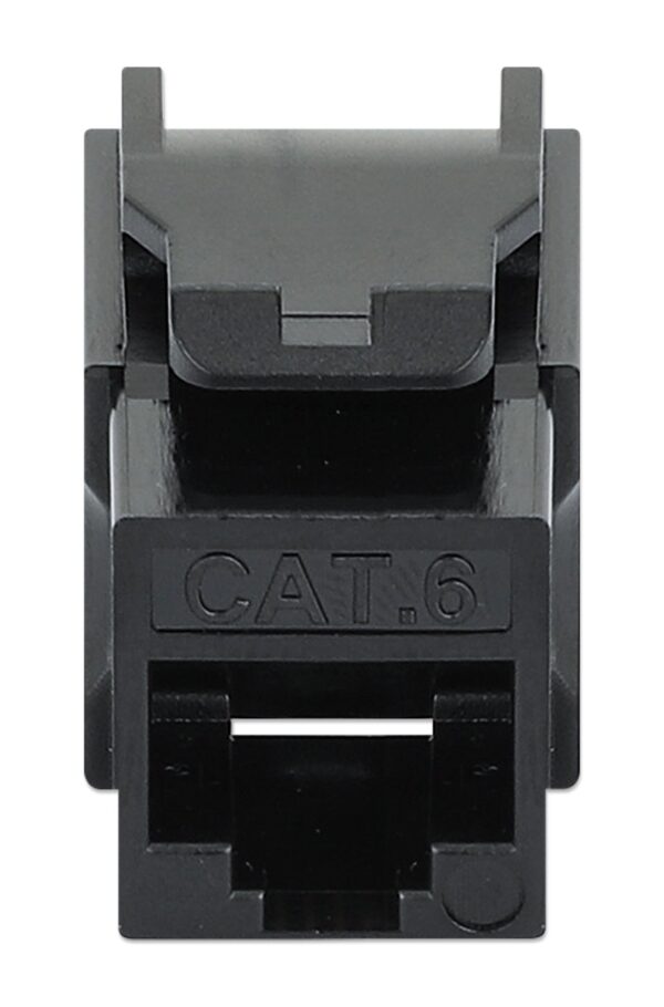 Frutto Keystone Slim Cat.6 per Cavo Rigido con Supporto Punch-Down 25 pz Nero - immagine 6