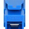 Frutto Keystone Slim Cat.6 per Cavo Rigido con Supporto Punch-Down 25 pz Blu - immagine 6