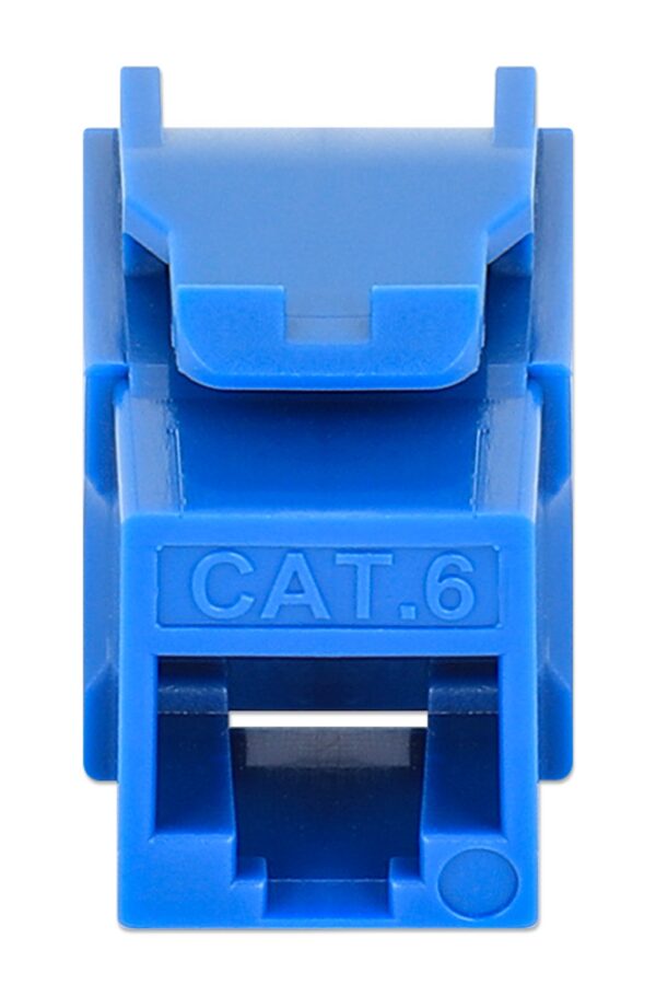 Frutto Keystone Slim Cat.6 per Cavo Rigido con Supporto Punch-Down 25 pz Blu - immagine 6