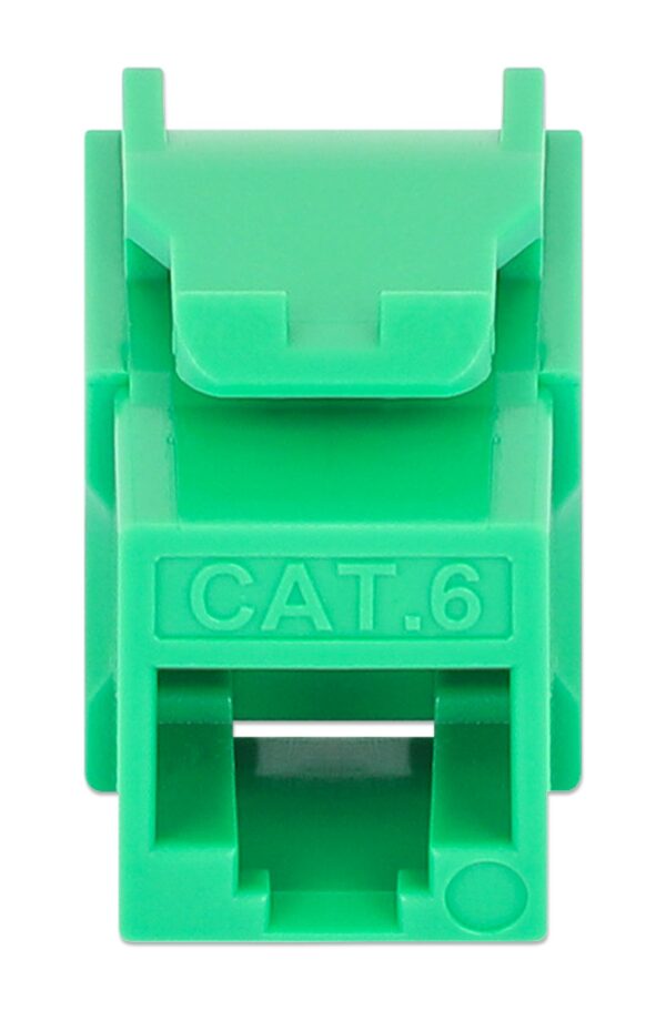 Frutto Keystone Slim Cat.6 per Cavo Rigido con Supporto Punch-Down 25 pz Verde - immagine 6