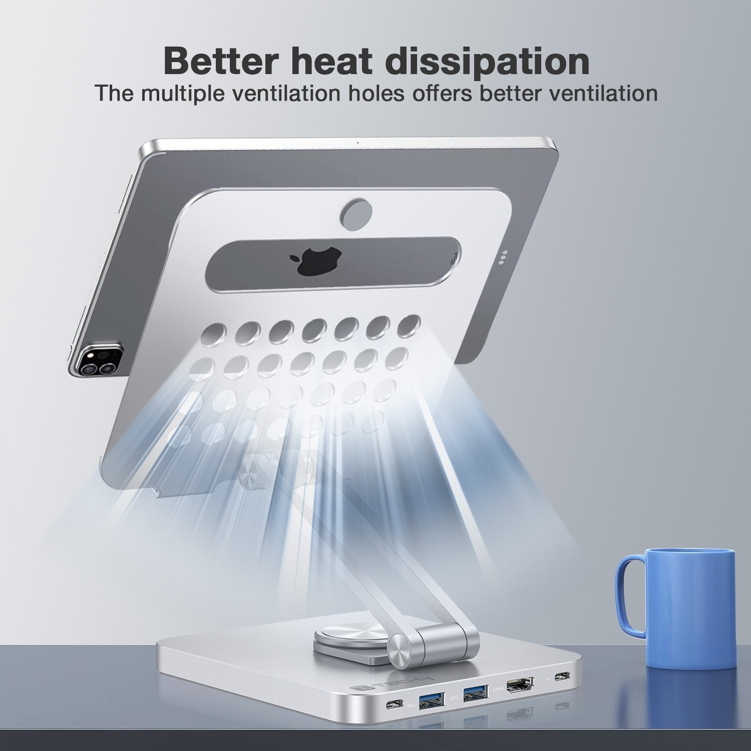 Supporto per Tablet Hub Docking Station USB-C™ 8 in 1 - immagine 7