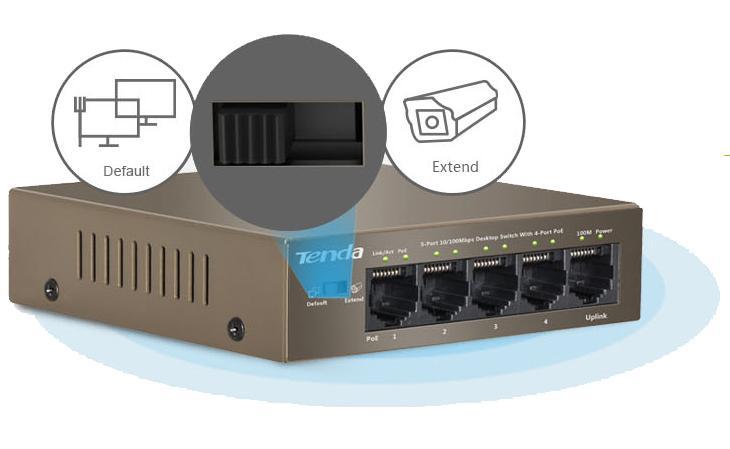 Switch Desktop 5 Porte 10/100 con 4 Porte PoE TEF1105P - immagine 6