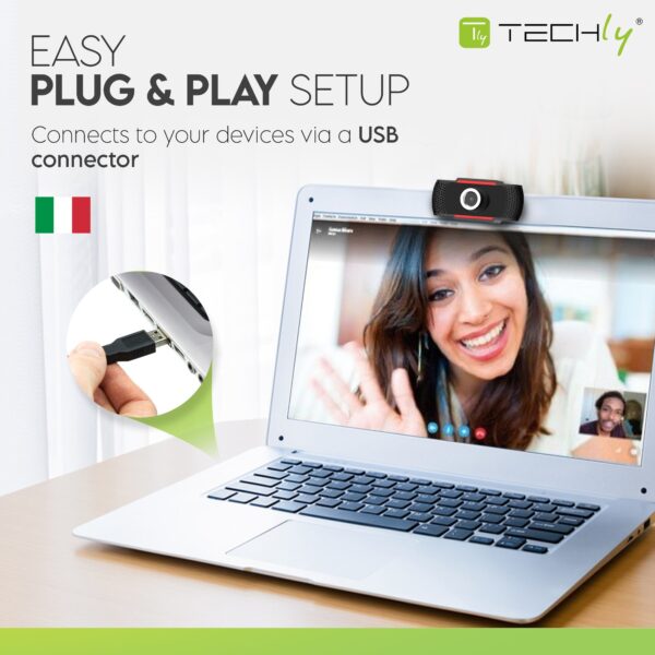 Webcam USB full HD 1080p con Riduzione del Rumore e Auto Focus - immagine 7