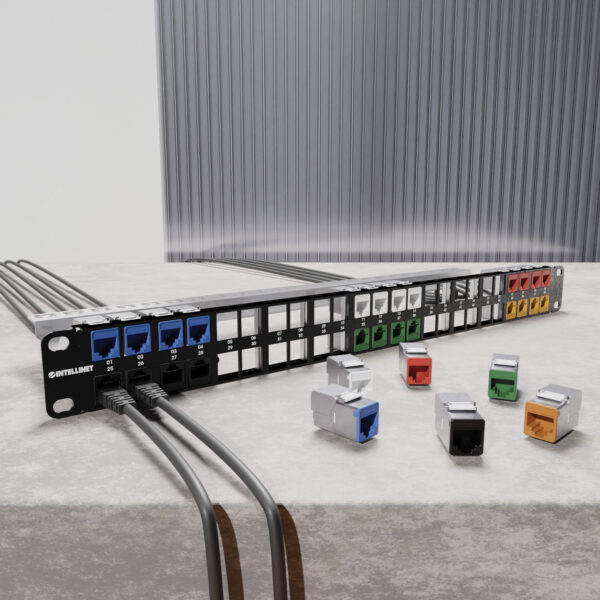 Frutto Keystone RJ45 Cat.6A 10G Slim STP Toolless Nero - immagine 8