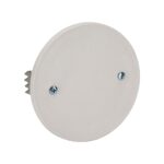 Coperchio con Graffe per Scatola da Incasso &oslash;85mm Bianco