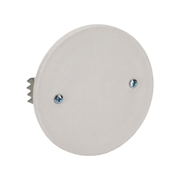 Coperchio con Graffe per Scatola da Incasso ø85mm Bianco