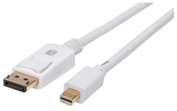 Cavo Mini DisplayPort Maschio a DisplayPort Maschio 4K 60Hz 3 metri Bianco