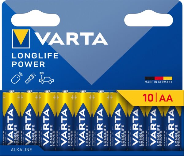 Confezione 10 Batterie Varta Longlife Power Stilo AA
