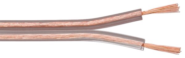 Cavo Audio per diffusori acustici Trasparente 0,75 mm² matassa 100mt