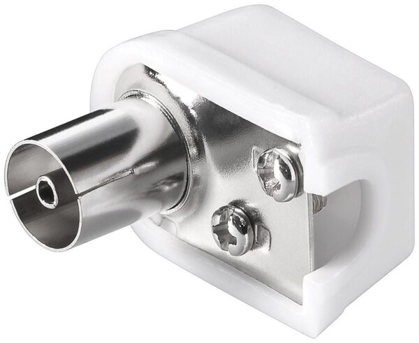 Connettore Cavo Antenna TV  Femmina Angolato 9.5 mm
