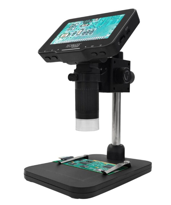 Microscopio Digitale con Display 4,3 Pollici 720p a 8 LED, TX-277
