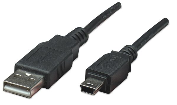 Cavo USB 2.0 A maschio/mini B 5 pin maschio 1 m Nero