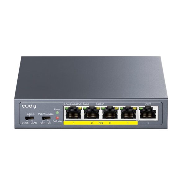 Switch Gigabit PoE+ a 5 porte, GS105P