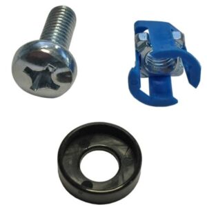 Kit Set 50 Viti, 50 Dadi prigionieri e 50 Rondelle per Montaggio Rack Silver