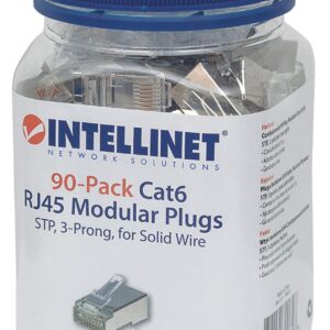 Confezione da 90 Plug Modulari Cat.6 RJ45 STP
