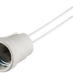 Portalampada E27 in Ceramica con Doppio Cavo