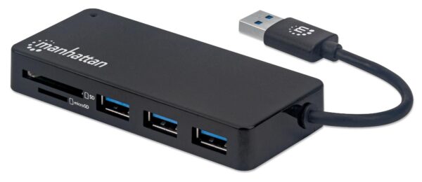 Hub USB 3.2 Gen 1 a 3 porte USB-A con Lettore Schede