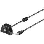 Prolunga USB 2.0 fissabile con viti 2 m Nero