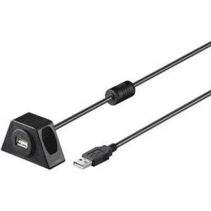 Prolunga USB 2.0 fissabile con viti 2 m Nero
