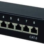 Pannello Patch 8 Porte Cat. 6 STP Nero