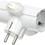 Adattatore Triplo Schuko Spina 2P+T 3 Prese 16A Bianco