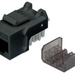 Frutto Keystone RJ45 Cat6A UTP 10 Gigabit Nero