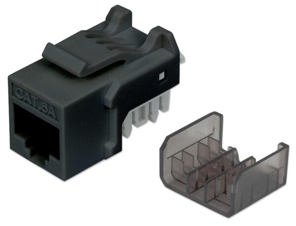 Frutto Keystone RJ45 Cat6A UTP 10 Gigabit Nero