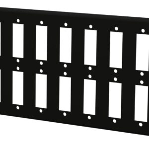 Piastra Adattatrice per 24 Adattatori a Bussola SC Duplex o 24 LC-Quad, Nera