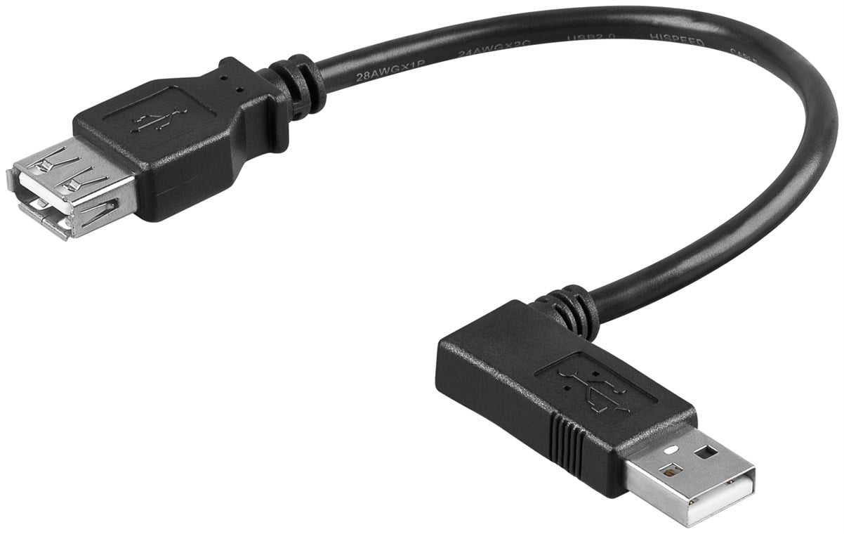 Cavo USB 2.0 A maschio angolato/A femmina 0,3 metri