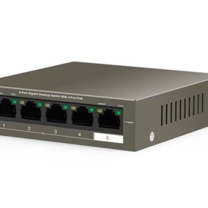 Switch 5 Porte Gigabit Desktop con 4 porte PoE+