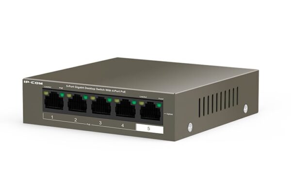 Switch 5 Porte Gigabit Desktop con 4 porte PoE+