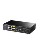 Switch Gigabit PoE+ 8 Porte con 2 Uplink GBE e 2 Gigabit SFP, GS1010PS2 Nero