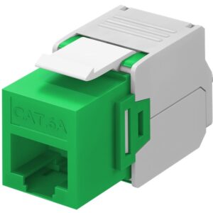 Frutto Keystone RJ45 Cat6A UTP 500MHz Verde