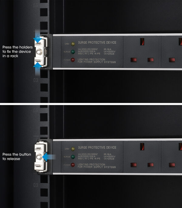 Confezione da 2 pz Clip di Montaggio su Rack 1U Senza Attrezzi - immagine 8
