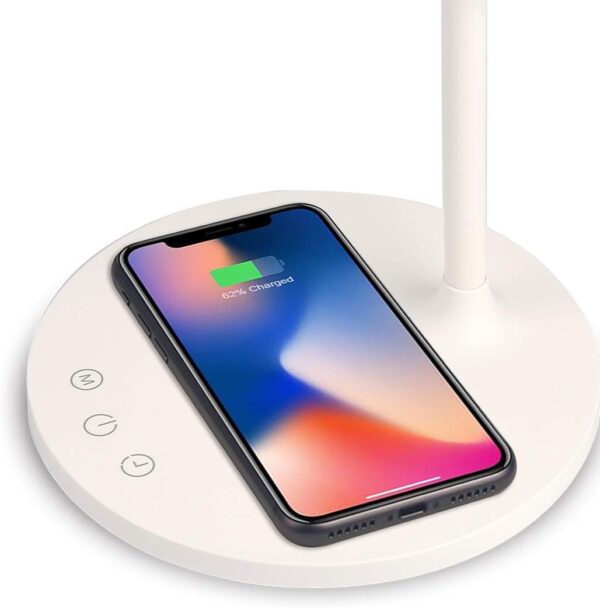 Lampada a 36 LED da Scrivania con Caricatore Wireless Integrato per Smartphone - immagine 8