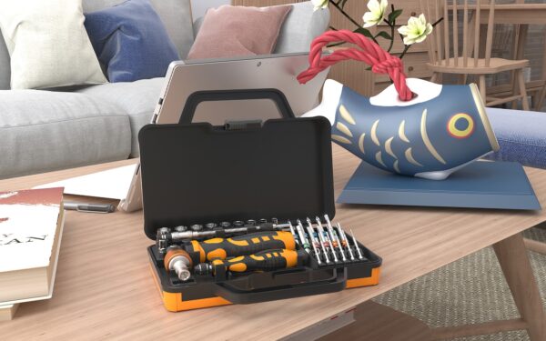 Kit Valigetta 31 pezzi in 1 Cacciaviti Bussole e Punte Professionali - immagine 8