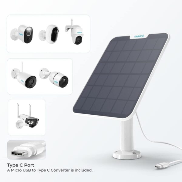 Pannello Solare 6W USB-C™ per Telecamera a Batteria da Esterno, SP2-W - immagine 8