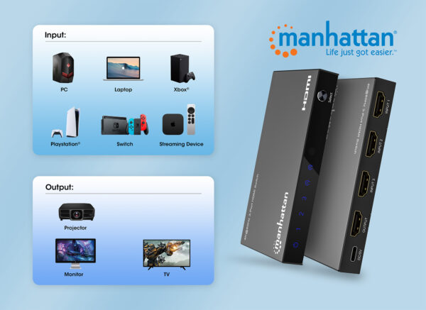 Switch HDMI 4k@60Hz 3 porte - immagine 7