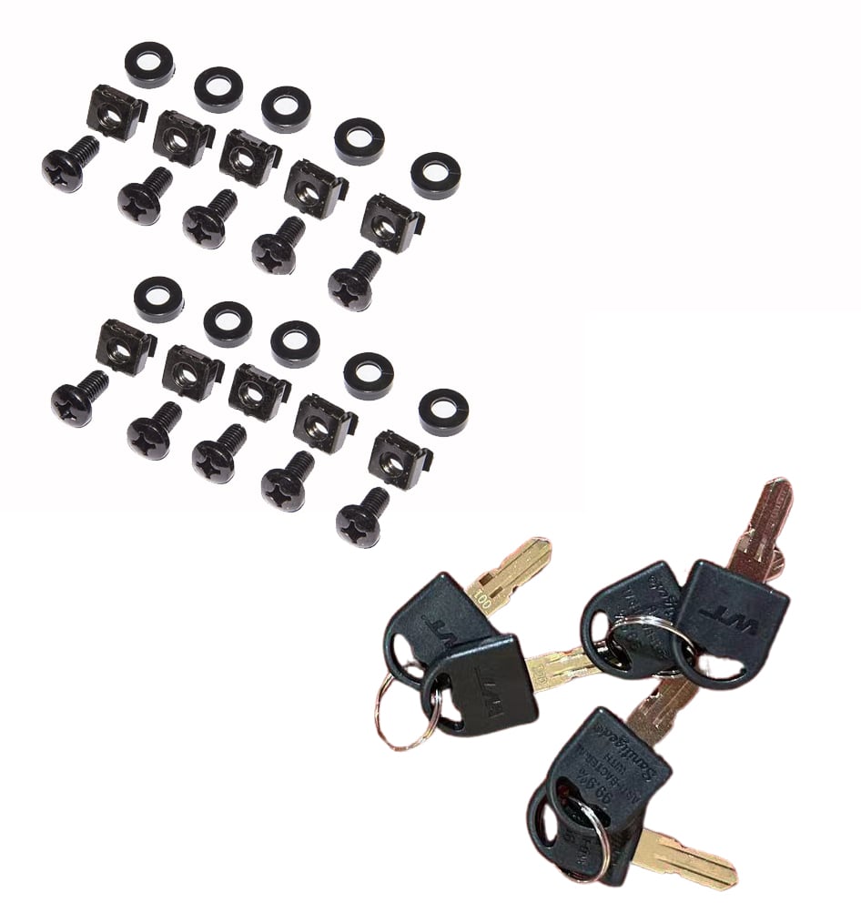 Armadio Rack 19'' a muro 20 unit&agrave; sezione unica prof. 600mm Nero - immagine 7