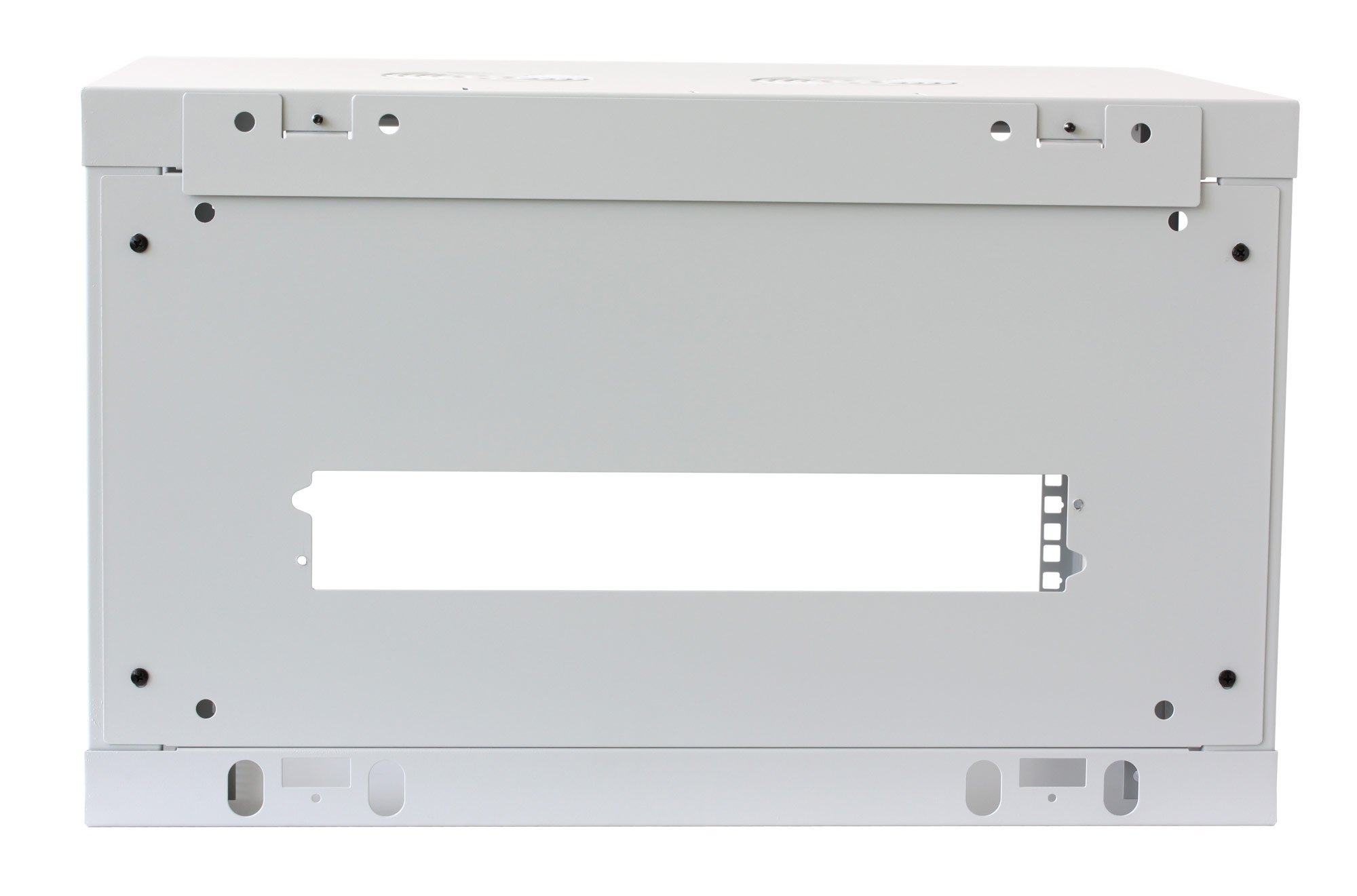 Armadio Rack 19'' a muro 6 unit&agrave; sezione unica prof. 450mm Grigio - immagine 9