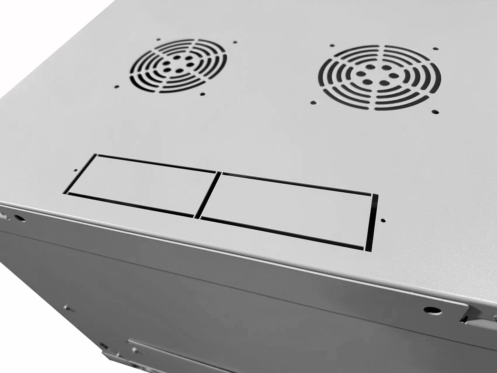 Armadio Rack 19'' a muro 9 unità sezione unica prof. 450mm Grigio - immagine 7