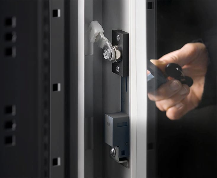 Armadio Rack NextGen 19'' 800x800 42U Doppia Porta Grigliata Nero - immagine 8