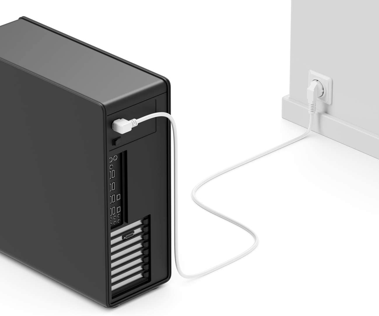 Cavo alimentazione C13 Angolato a Schuko Angolato 2 m Bianco - immagine 6