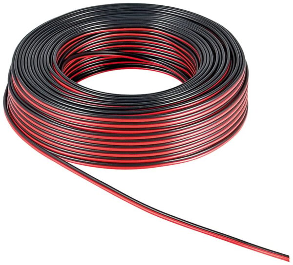 Cavo Audio per diffusori acustici Nero/rosso 1,5 mm² matassa 100mt - immagine 8